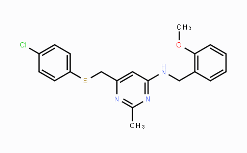 CAS No. 339278-70-5, N-(6-{[(4-Chlorophenyl)sulfanyl]methyl}-2-methyl-4-pyrimidinyl)-N-(2-methoxybenzyl)amine