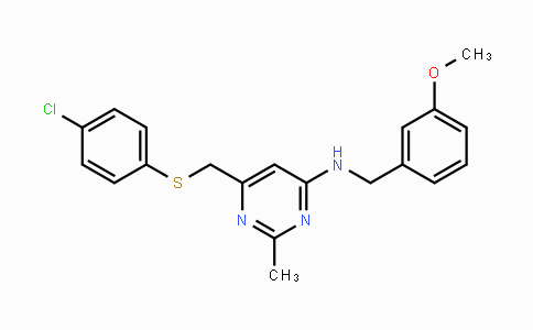 CAS No. 339278-87-4, N-(6-{[(4-Chlorophenyl)sulfanyl]methyl}-2-methyl-4-pyrimidinyl)-N-(3-methoxybenzyl)amine