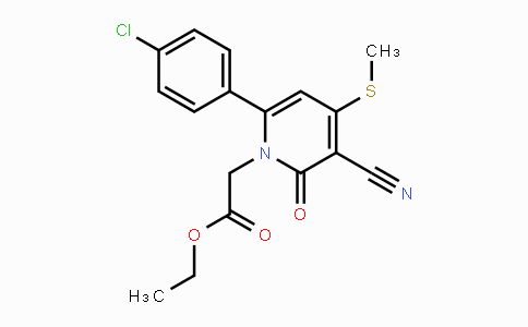 CAS No. 478042-98-7, Ethyl 2-[6-(4-chlorophenyl)-3-cyano-4-(methylsulfanyl)-2-oxo-1(2H)-pyridinyl]acetate