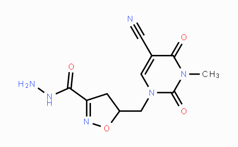 CAS No. 339279-29-7, 5-{[5-Cyano-3-methyl-2,4-dioxo-3,4-dihydro-1(2H)-pyrimidinyl]methyl}-4,5-dihydro-3-isoxazolecarbohydrazide