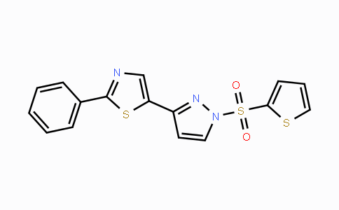 CAS No. 318248-79-2, 2-Phenyl-5-[1-(2-thienylsulfonyl)-1H-pyrazol-3-yl]-1,3-thiazole