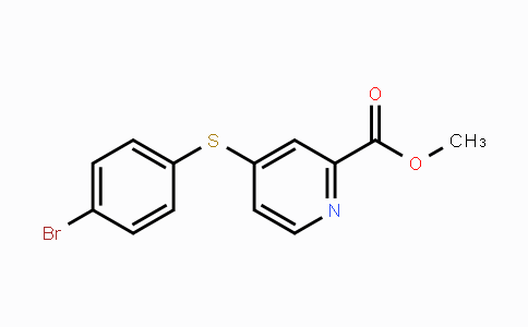 CAS No. 400082-50-0, Methyl 4-[(4-bromophenyl)sulfanyl]-2-pyridinecarboxylate