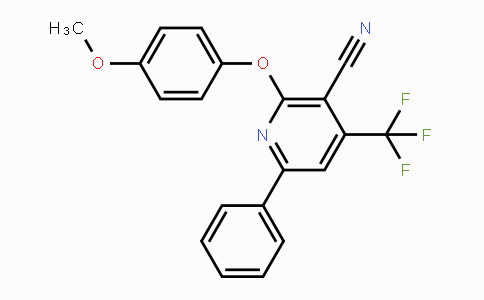 CAS No. 338749-41-0, 2-(4-Methoxyphenoxy)-6-phenyl-4-(trifluoromethyl)nicotinonitrile