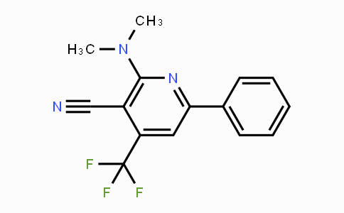 CAS No. 114084-96-7, 2-(Dimethylamino)-6-phenyl-4-(trifluoromethyl)nicotinonitrile