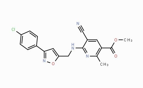 CAS No. 338749-66-9, Methyl 6-({[3-(4-chlorophenyl)-5-isoxazolyl]methyl}amino)-5-cyano-2-methylnicotinate