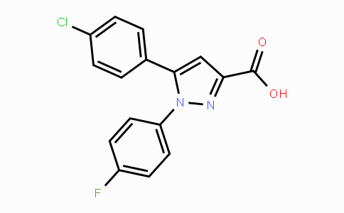 CAS No. 477712-02-0, 5-(4-Chlorophenyl)-1-(4-fluorophenyl)-1H-pyrazole-3-carboxylic acid