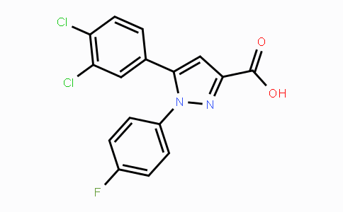 CAS No. 477712-33-7, 5-(3,4-Dichlorophenyl)-1-(4-fluorophenyl)-1H-pyrazole-3-carboxylic acid