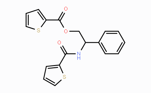 CAS No. 338750-52-0, 2-Phenyl-2-[(2-thienylcarbonyl)amino]ethyl 2-thiophenecarboxylate