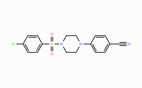 CAS No. 478046-72-9, 4-{4-[(4-Chlorophenyl)sulfonyl]piperazino}benzenecarbonitrile