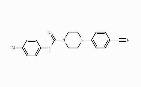 CAS No. 478046-85-4, N-(4-Chlorophenyl)-4-(4-cyanophenyl)tetrahydro-1(2H)-pyrazinecarboxamide