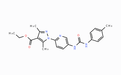 CAS No. 477712-91-7, Ethyl 3,5-dimethyl-1-{5-[(4-toluidinocarbonyl)amino]-2-pyridinyl}-1H-pyrazole-4-carboxylate