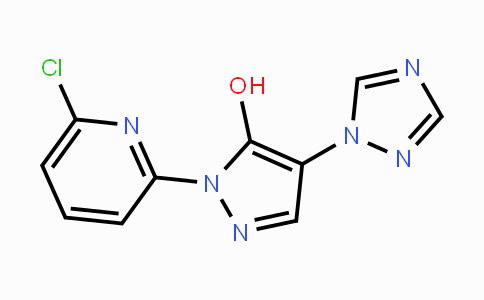 CAS No. 1007237-30-0, 1-(6-Chloro-2-pyridinyl)-4-(1H-1,2,4-triazol-1-yl)-1H-pyrazol-5-ol