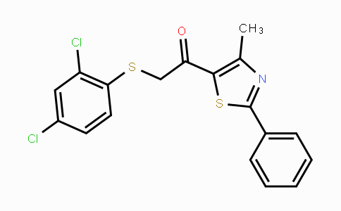CAS No. 478047-39-1, 2-[(2,4-Dichlorophenyl)sulfanyl]-1-(4-methyl-2-phenyl-1,3-thiazol-5-yl)-1-ethanone