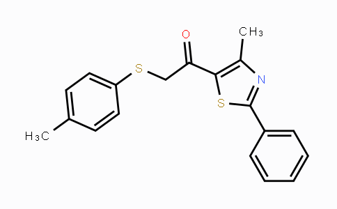CAS No. 478047-41-5, 2-[(4-Methylphenyl)sulfanyl]-1-(4-methyl-2-phenyl-1,3-thiazol-5-yl)-1-ethanone