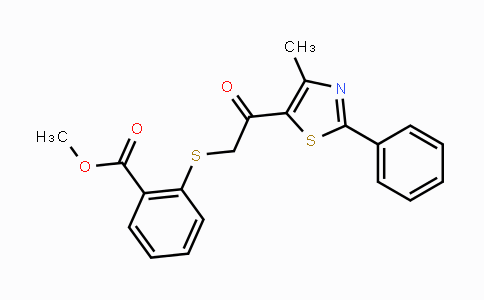 CAS No. 478047-42-6, Methyl 2-{[2-(4-methyl-2-phenyl-1,3-thiazol-5-yl)-2-oxoethyl]sulfanyl}benzenecarboxylate
