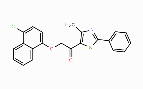 CAS No. 478047-43-7, 2-[(4-Chloro-1-naphthyl)oxy]-1-(4-methyl-2-phenyl-1,3-thiazol-5-yl)-1-ethanone