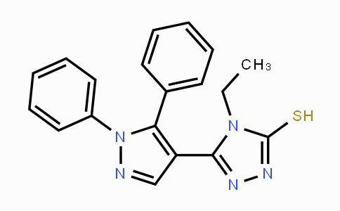CAS No. 955966-42-4, 5-(1,5-Diphenyl-1H-pyrazol-4-yl)-4-ethyl-4H-1,2,4-triazole-3-thiol