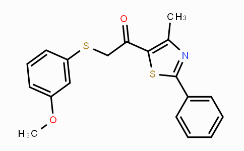 CAS No. 478047-44-8, 2-[(3-Methoxyphenyl)sulfanyl]-1-(4-methyl-2-phenyl-1,3-thiazol-5-yl)-1-ethanone
