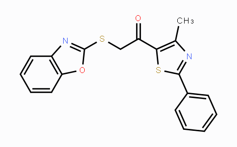 CAS No. 478047-45-9, 2-(1,3-Benzoxazol-2-ylsulfanyl)-1-(4-methyl-2-phenyl-1,3-thiazol-5-yl)-1-ethanone