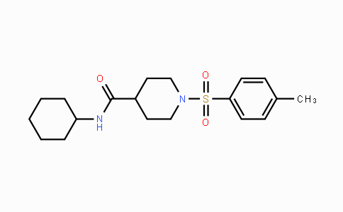 CAS No. 433952-36-4, N-Cyclohexyl-1-[(4-methylphenyl)sulfonyl]-4-piperidinecarboxamide