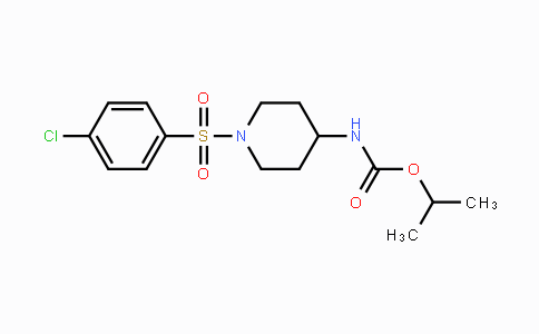 CAS No. 478047-74-4, Isopropyl N-{1-[(4-chlorophenyl)sulfonyl]-4-piperidinyl}carbamate