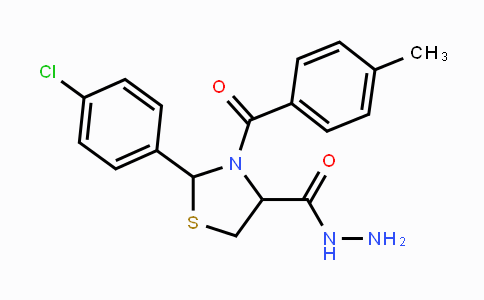 CAS No. 1008281-47-7, 2-(4-Chlorophenyl)-3-(4-methylbenzoyl)-1,3-thiazolane-4-carbohydrazide