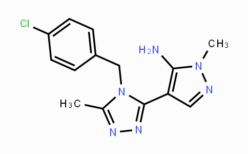CAS No. 956964-52-6, 4-[4-(4-Chlorobenzyl)-5-methyl-4H-1,2,4-triazol-3-yl]-1-methyl-1H-pyrazol-5-amine