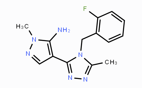 CAS No. 955966-43-5, 4-[4-(2-Fluorobenzyl)-5-methyl-4H-1,2,4-triazol-3-yl]-1-methyl-1H-pyrazol-5-amine