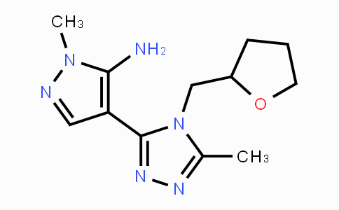 CAS No. 956242-16-3, 1-Methyl-4-[5-methyl-4-(tetrahydro-2-furanylmethyl)-4H-1,2,4-triazol-3-yl]-1H-pyrazol-5-amine