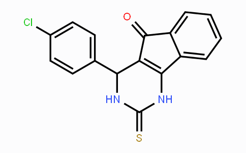 CAS No. 60477-75-0, 4-(4-Chlorophenyl)-2-thioxo-1,2,3,4-tetrahydro-5H-indeno[1,2-d]pyrimidin-5-one