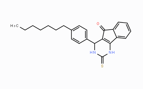 CAS No. 439108-71-1, 4-(4-Heptylphenyl)-2-thioxo-1,2,3,4-tetrahydro-5H-indeno[1,2-d]pyrimidin-5-one