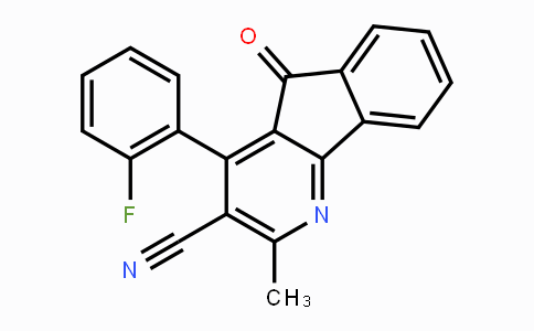 CAS No. 371233-27-1, 4-(2-Fluorophenyl)-2-methyl-5-oxo-5H-indeno[1,2-b]pyridine-3-carbonitrile