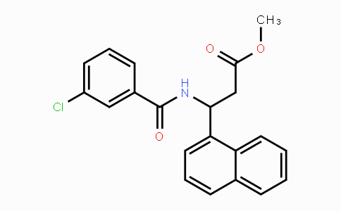 CAS No. 439108-87-9, Methyl 3-[(3-chlorobenzoyl)amino]-3-(1-naphthyl)propanoate
