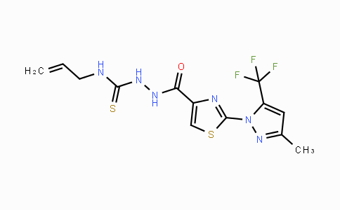 CAS No. 956374-51-9, N-Allyl-2-({2-[3-methyl-5-(trifluoromethyl)-1H-pyrazol-1-yl]-1,3-thiazol-4-yl}carbonyl)-1-hydrazinecarbothioamide