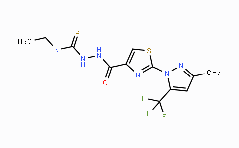 CAS No. 956625-81-3, N-Ethyl-2-({2-[3-methyl-5-(trifluoromethyl)-1H-pyrazol-1-yl]-1,3-thiazol-4-yl}carbonyl)-1-hydrazinecarbothioamide