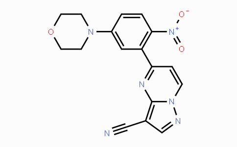 CAS No. 866018-59-9, 5-(5-Morpholino-2-nitrophenyl)pyrazolo[1,5-a]pyrimidine-3-carbonitrile