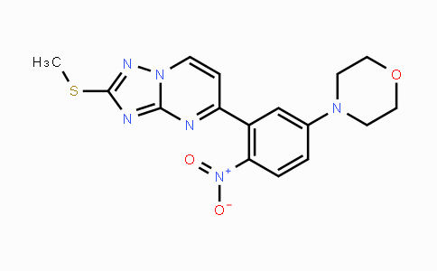 CAS No. 866018-61-3, 2-(Methylsulfanyl)-5-(5-morpholino-2-nitrophenyl)[1,2,4]triazolo[1,5-a]pyrimidine