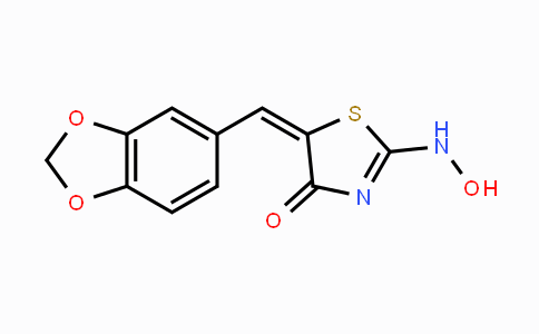 CAS No. 73855-64-8, 5-[(E)-1,3-Benzodioxol-5-ylmethylidene]-2-(hydroxyamino)-1,3-thiazol-4(5H)-one