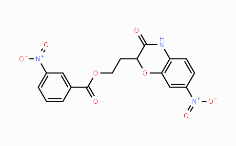 CAS No. 866018-83-9, 2-(7-Nitro-3-oxo-3,4-dihydro-2H-1,4-benzoxazin-2-yl)ethyl 3-nitrobenzenecarboxylate