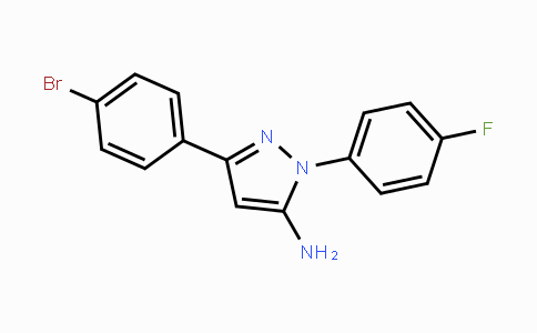 CAS No. 618098-14-9, 3-(4-Bromophenyl)-1-(4-fluorophenyl)-1H-pyrazol-5-amine