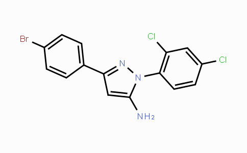 CAS No. 956705-44-5, 3-(4-Bromophenyl)-1-(2,4-dichlorophenyl)-1H-pyrazol-5-amine