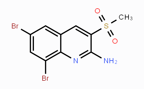 CAS No. 866019-21-8, 6,8-Dibromo-3-(methylsulfonyl)-2-quinolinamine