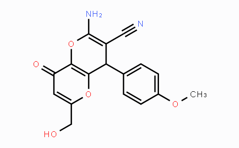 CAS No. 194282-56-9, 2-Amino-6-(hydroxymethyl)-4-(4-methoxyphenyl)-8-oxo-4,8-dihydropyrano[3,2-b]pyran-3-carbonitrile
