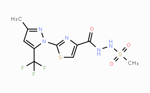 CAS No. 955966-50-4, N'-({2-[3-Methyl-5-(trifluoromethyl)-1H-pyrazol-1-yl]-1,3-thiazol-4-yl}carbonyl)methanesulfonohydrazide