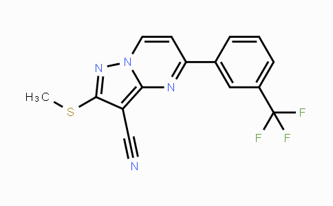 CAS No. 866019-75-2, 2-(Methylsulfanyl)-5-[3-(trifluoromethyl)phenyl]pyrazolo[1,5-a]pyrimidine-3-carbonitrile