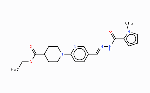 CAS No. 866020-00-0, Ethyl 1-(5-{2-[(1-methyl-1H-pyrrol-2-yl)carbonyl]carbohydrazonoyl}-2-pyridinyl)-4-piperidinecarboxylate