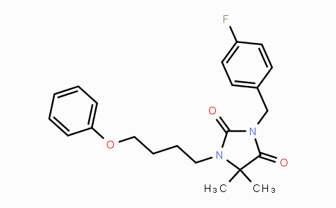 CAS No. 900019-19-4, 3-(4-Fluorobenzyl)-5,5-dimethyl-1-(4-phenoxybutyl)-1H-imidazole-2,4(3H,5H)-dione