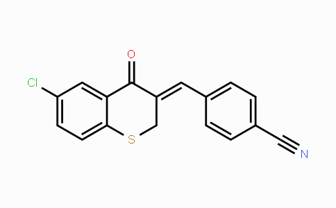 CAS No. 900019-23-0, 4-{[6-Chloro-4-oxo-2H-thiochromen-3(4H)-yliden]methyl}benzenecarbonitrile