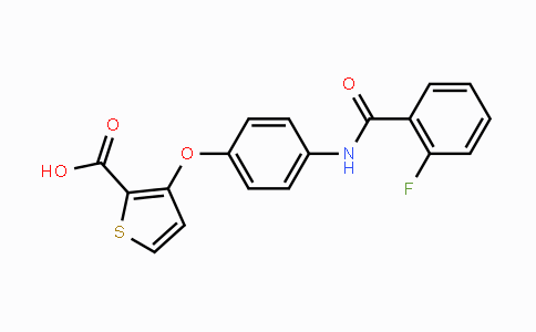 CAS No. 900015-24-9, 3-{4-[(2-Fluorobenzoyl)amino]phenoxy}-2-thiophenecarboxylic acid