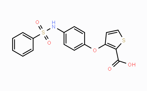 CAS No. 882747-61-7, 3-{4-[(Phenylsulfonyl)amino]phenoxy}-2-thiophenecarboxylic acid